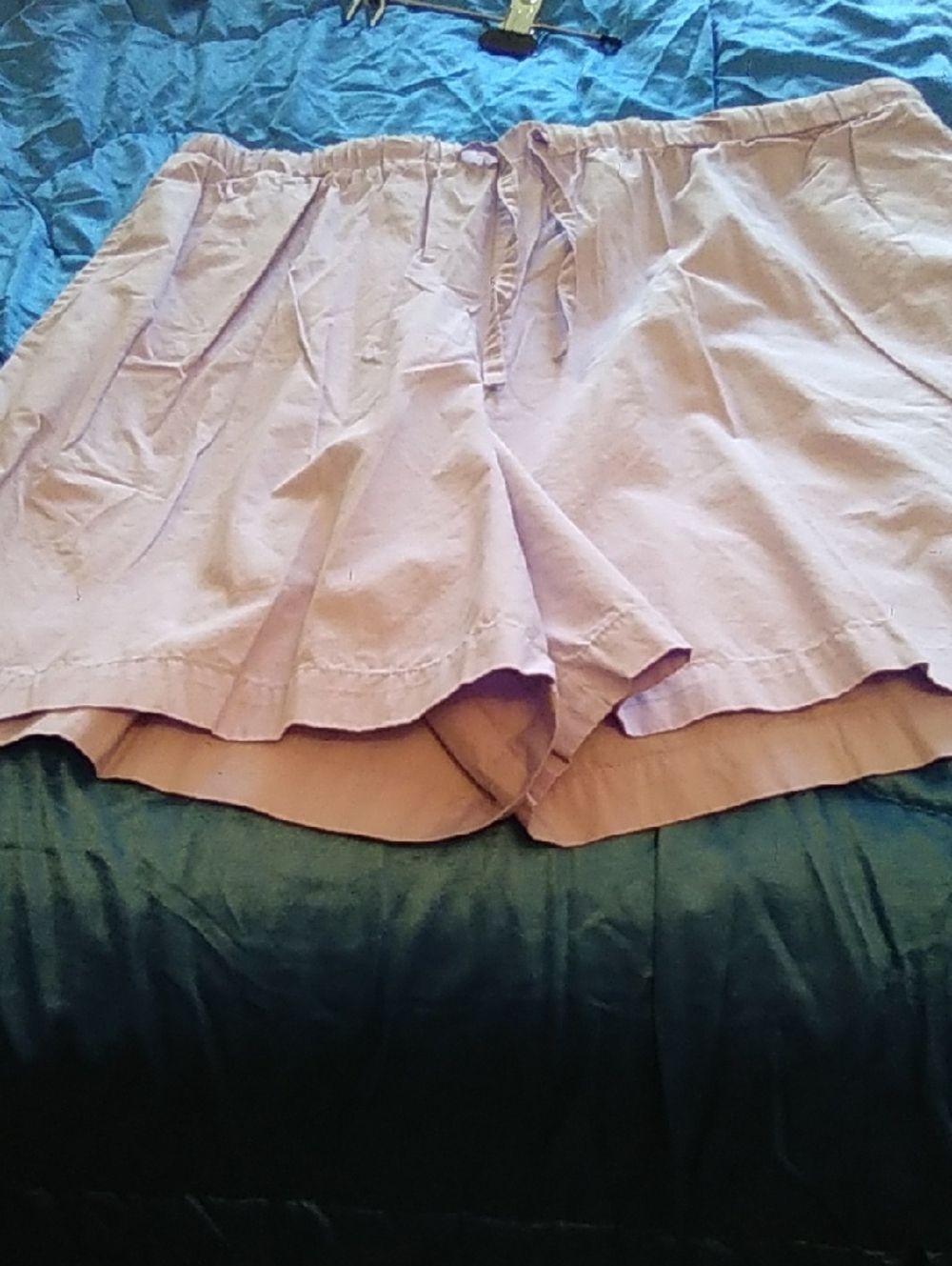 Light Purple Womens Elastic Waist Shorts
